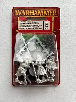 Warhammer Armoured Skeleton Command NIB METAL OOP Undead Vampire Counts • $30