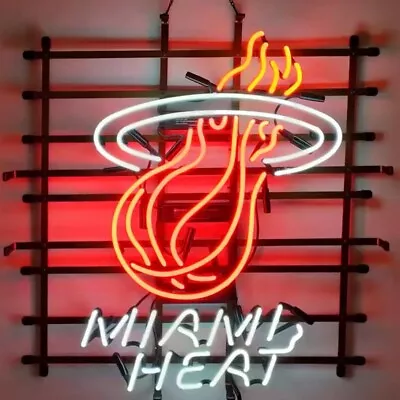 Miami Heat Sport Neon Sign 24x20 Home Bar Sport Pub Store Wall Decor • $218.99