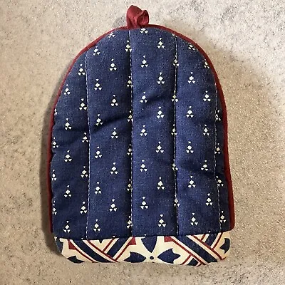 Vintage Laura Ashley Egg Cosy X2 Nutmeg Mr Jones Fabric Warmer Kitchenalia Navy • £9.95