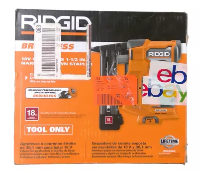 USED - RIDGID R09850B 18V Cordless 18ga 1-1/2  Narrow Crown Stapler (TOOL ONLY) • $149.99
