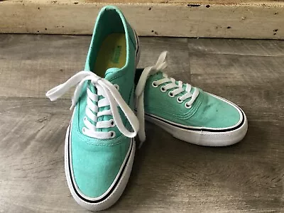 Womens Tennis Shoes Aqua/Turquoise Canvas Walking MOSSIMO Sneakers Size 6 • $24.50