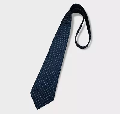 E. MARINELLA SEVENFOLD XL RARE Blue Polka Dot Silk LUXURY Tie ITALY • $119.21