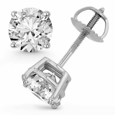 2.51 Carat Round Cut I Vs2 Lab Created Diamond Stud Earrings 18k White Gold • $980