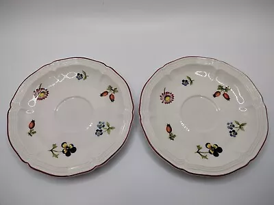 Villeroy & Boch Petite Fleur Saucers 4-3/4  Lot Of 2 • $11.99