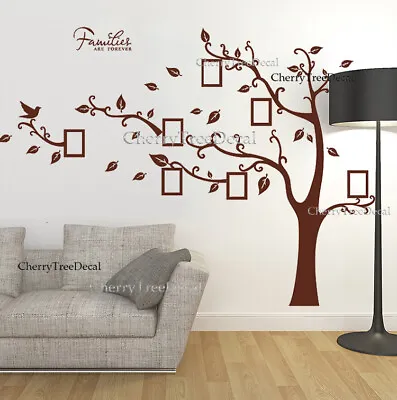 Large Family Tree Wall Decal Sticker Birds Photo Frame Quotes Home Art Decor UK • £7.98