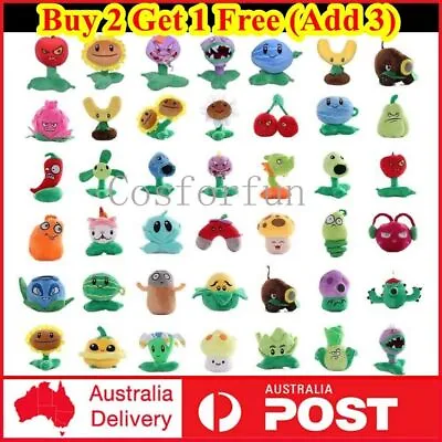 Plants Vs Zombies PVZ Figures Plush Baby Staff Toy Stuffed Soft Dolls 15cm-30cm • $17.66