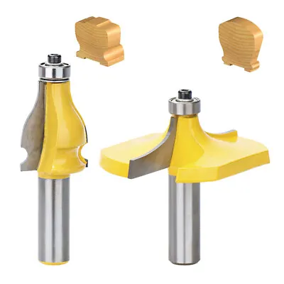 1/2'' Shank Router Bits Set 2 Pcs Carbide Handrail Woodworking Cutter Tool  • $21.48