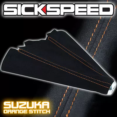 Orange Stitch Black Suede Shift Boot For M/t Manual Shift Gear Cover Shifter D • $12.65