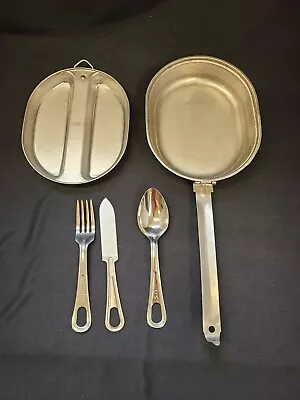 U.S. Military Army Mess Kit 1982 SMP 18789-1982  DLA 400-82-C-1012 W/ Utensils  • $37.99