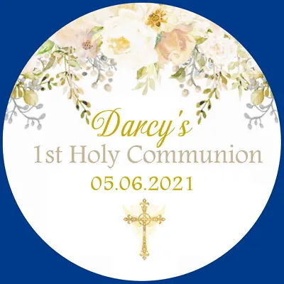 Personalised  Confirmation  Holy Communion Gloss Party Christening Stickers • £4.55