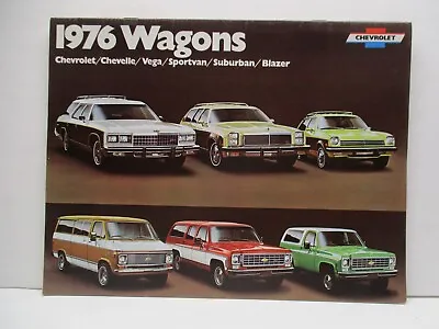 $8.99 • Buy 1976  Chevy Wagons Car Dealer Brochure Parts Gas Sign Race Vintage Engine Oil