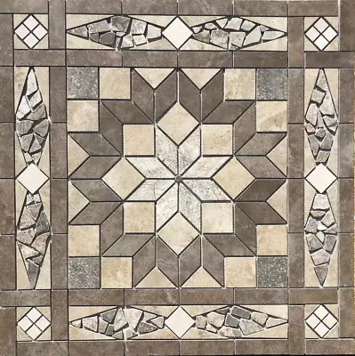 New 36  X 36  Tile Medallion Mosaic - Daltile's Porada & Affinity Tile Series • $295