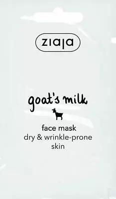 Ziaja Goat Milk Mask Dry Wrinkle Prone Skin Deeply Moisturizes 7ml • £2.69