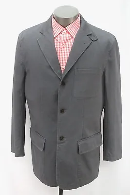 Mens Gray DANIEL CREMIEUX Cotton Hacking Blazer Jacket Sport Suit Coat Slim L 46 • $41.99