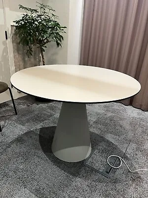 White Pedrali Ikon Meeting Table - Diameter 120cm Height 75cm • £200