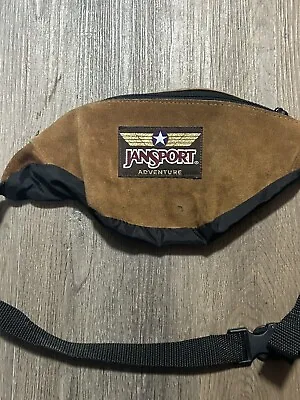 Vintage Jansport Adventure Fanny Pack Brown Suede Leather See Pics • $54