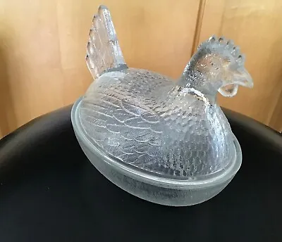 Vtg Hen/Chicken On A Nest Butter Dish Or Candy Dish Farmhouse Decor • $15