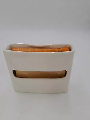 Vintage Jeyes Ceramic Toilet Paper Roll Holder Dispenser With Tissues • £13.99