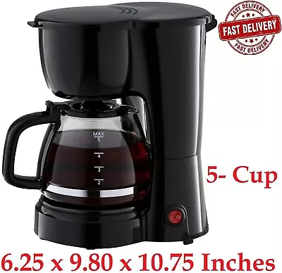 Mainstays Black 5Cup Drip Coffee Maker Do Not Ship To The State Of CA CO • $9.48