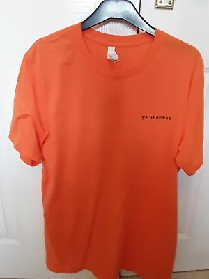Ed Sheeran T Shirt Orange Large* PLUS* With Back Print Official Site Purchase  • £9