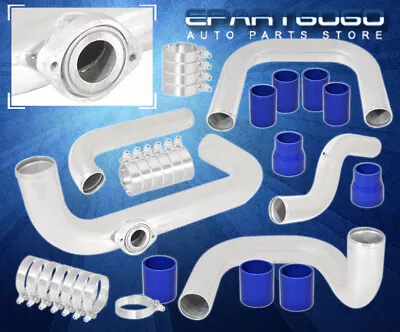 For 93-97 Del Sol 5Pc D16 B16 Bolt On Turbo Intercooler Piping Kit Blue Couplers • $133.99