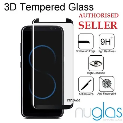 $5.95 • Buy Galaxy S9 S8 Plus Note 9 8 NUGLAS Tempered Glass Full Cover Screen Protector