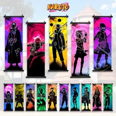 Anime Naruto Itachi Sasuke Scroll Poster Anime Manga Wall Hangings • $14.35