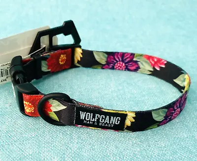 Wolfgang Man & Beast Small 8-12  Dog Collar NWT Floral Made In USA • $12.97