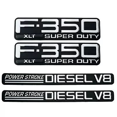 4x 1999-2004 F350 XLT Super Duty PowerStroke Diesel V8 Fender Emblem  Bagde • $69.99