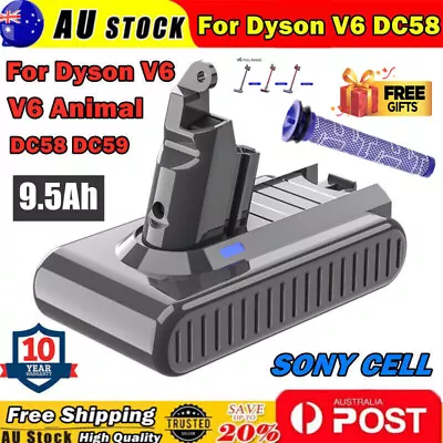 9500mAh Battery For Dyson V6 DC58 V6 Animal DC59 DC61 DC62 SV06 967810-02 Filter • $36.99