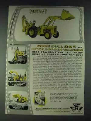 1958 Massey-Ferguson Work Bull 202 Davis Loader Backhoe Ad • $19.99