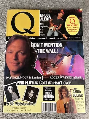 Q Music Magazine - September 1990 - Pink Floyd  Candy Dulfer Bruce Springsteen • £0.98