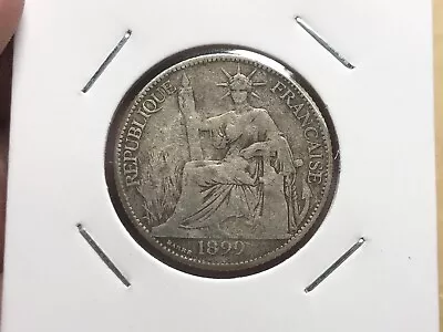 20 Cent Silver Indochine Coins 1899 Original Vintage_LDP Shop. • $30