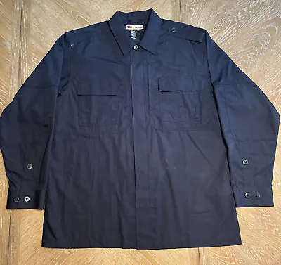 5.11 Men’s Large Tactical Long Sleeve Shirt Dark Blue Navy Work Uniform • $19.50
