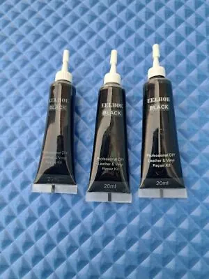 3 Pack Black Professional Diy Leather & Vinyl Repair Kit For Car Seat Sofa 20ml • $11.95