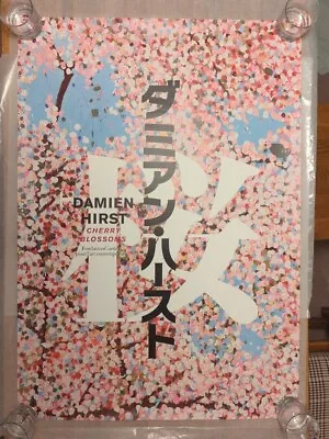 SIGNED Damien Hirst Cherry Blossoms Japanese Fondation Cartier Poster Virtues ! • £899