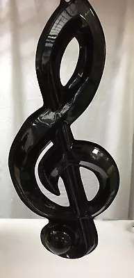 Musical Note Decorations Black Treble Clef Moulded Plastic Party Event - 6 Pack • £9.50