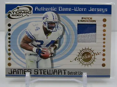 James Stewart 2001 Prism Atomic Game-worn Jersey Patch Variation- Lions!! • $8.50