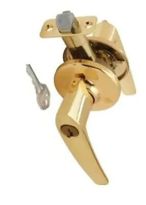 Kwikset Delta 94059-036 Polished Brass Keyed Entry Door Lever 405DL36AL • $28.99