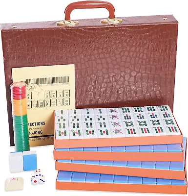 Chinese Mahjong Set Professional Mahjong Game SetComplete Traditional Mah Jong • $73.99