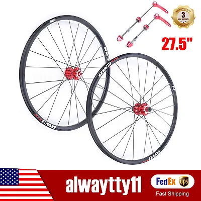 QR 27.5  MTB Bike Disc Front Rear Wheel Set 8/9/10/11 Speed Hub New • $116.85