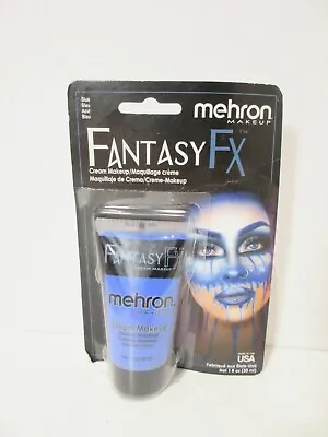 Mehron Fantasy Fx Cream Makeup Face/Body/Hair 1 Fl Oz. Blue *READ MORE • $6.99