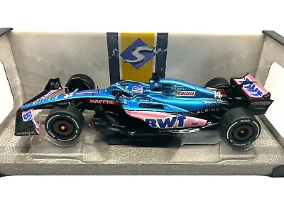 1:18 Scale Solido Alpine A522 F1 Car - Fernando Alonso Monaco GP 2022 • $62.50