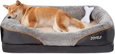 JOYELF Removable Washable Cover Orthopedic Memory Foam Dog Bed Pet Squeaker Toy • $52.36