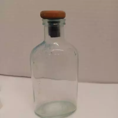 Vintage Mrs. Stewarts Liquid Bluing Glass Bottle With Cork Stopper Empty 5  • $4.95