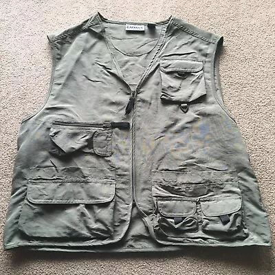 Galyans White Sierra Green Nylon Travel Safari Vest Mens XXL Photography Fishing • $24.99