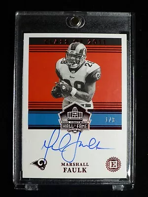 2021 Panini HOF Marshall Faulk Auto Class Of 2011 Red On-card Autograph /3 Low • $99.99