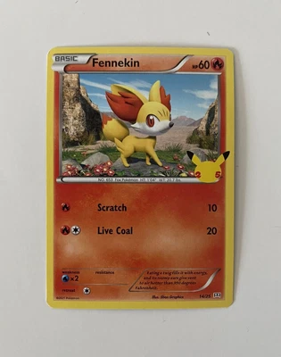 $2 • Buy Fennekin 14/25 Non Holo Pokemon 25th Anniversary Stamped McDonalds Promo Card