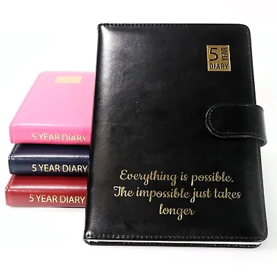 £12.99 • Buy Personalised Custom Premium 5 Year Diary Organiser | Gold Embossed Gift