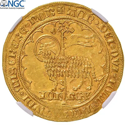 [#899713] France Jean II Le Bon Mouton D'or 1355 Pontivy's Hoard Gold NGC • $13678.50